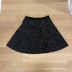 Theory black speckled skirt